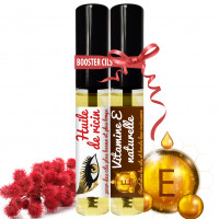 Duo booster de cils 100 % naturel : Ricin cils bio et vitamine E en mascara